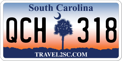 SC license plate QCH318