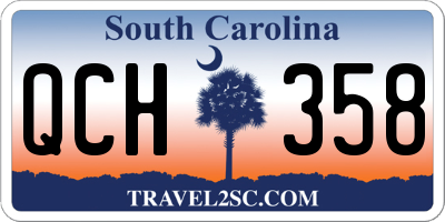 SC license plate QCH358