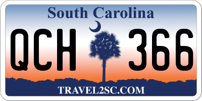 SC license plate QCH366