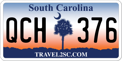 SC license plate QCH376
