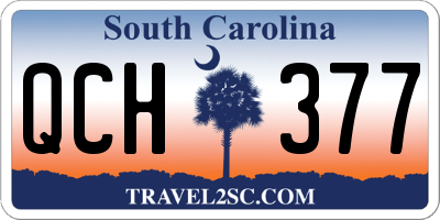SC license plate QCH377