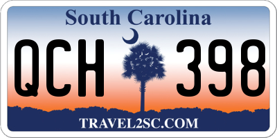 SC license plate QCH398