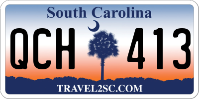 SC license plate QCH413