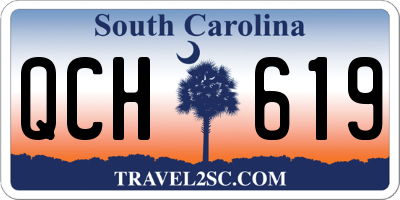 SC license plate QCH619