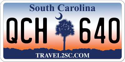 SC license plate QCH640