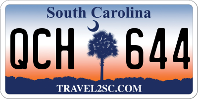 SC license plate QCH644