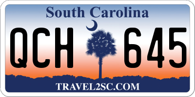SC license plate QCH645