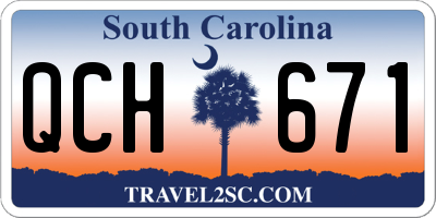 SC license plate QCH671