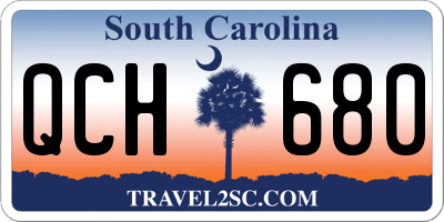 SC license plate QCH680