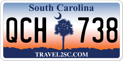SC license plate QCH738