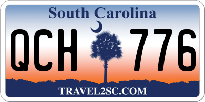 SC license plate QCH776