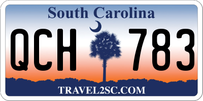 SC license plate QCH783