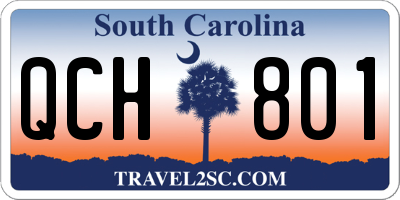SC license plate QCH801