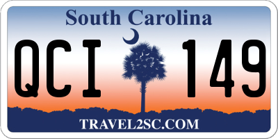 SC license plate QCI149