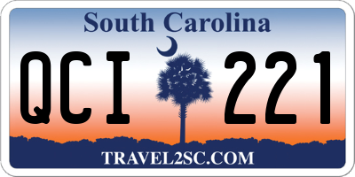 SC license plate QCI221