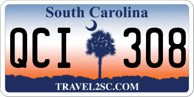 SC license plate QCI308