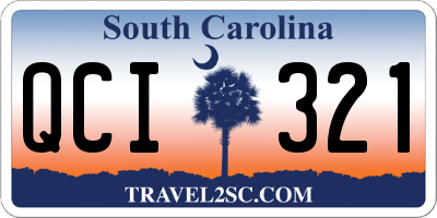 SC license plate QCI321