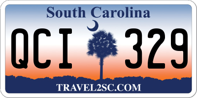 SC license plate QCI329