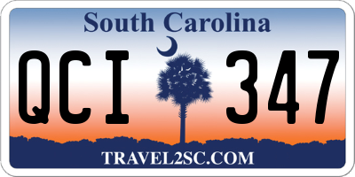 SC license plate QCI347