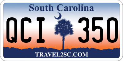 SC license plate QCI350