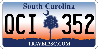 SC license plate QCI352