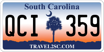 SC license plate QCI359