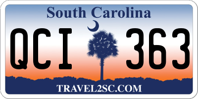 SC license plate QCI363