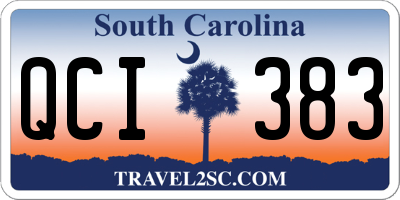 SC license plate QCI383