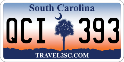 SC license plate QCI393