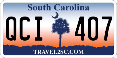 SC license plate QCI407