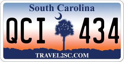 SC license plate QCI434