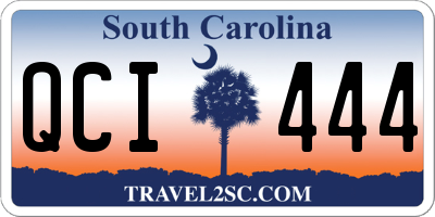 SC license plate QCI444