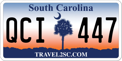 SC license plate QCI447