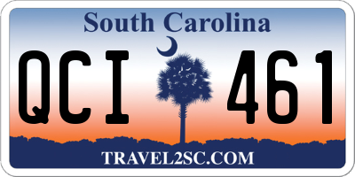 SC license plate QCI461
