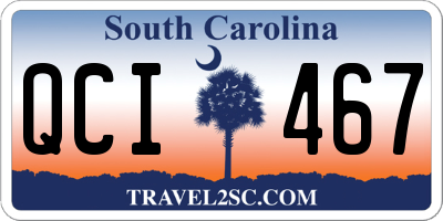 SC license plate QCI467