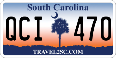 SC license plate QCI470