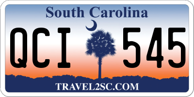 SC license plate QCI545