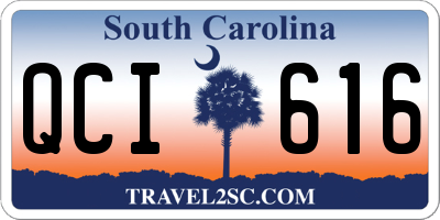 SC license plate QCI616