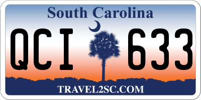 SC license plate QCI633
