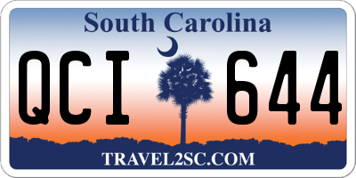 SC license plate QCI644
