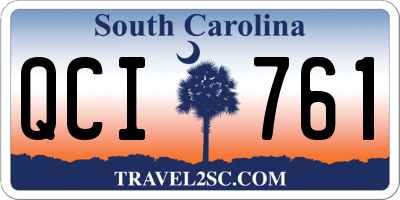 SC license plate QCI761