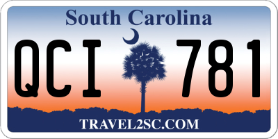 SC license plate QCI781