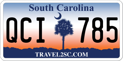 SC license plate QCI785