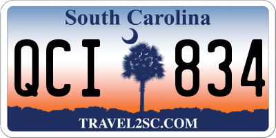 SC license plate QCI834