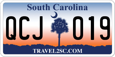 SC license plate QCJ019