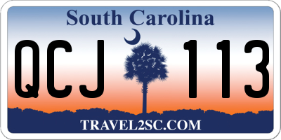 SC license plate QCJ113