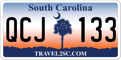 SC license plate QCJ133