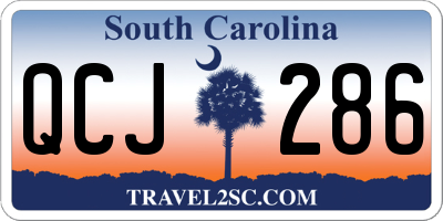 SC license plate QCJ286