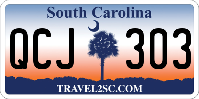 SC license plate QCJ303