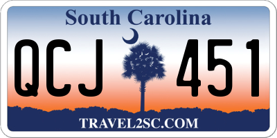 SC license plate QCJ451